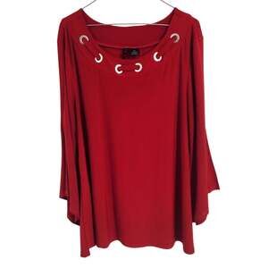 New Directions Red Flowy Top - Women's Size XL
